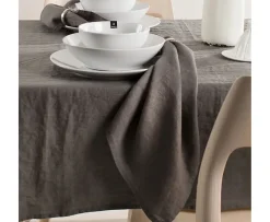 Himla Sunshine Linne Servett Charcoal 4-pack