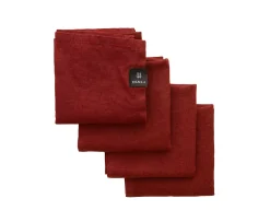 Himla Sunshine Linne Servett Lingonberry 4-pack