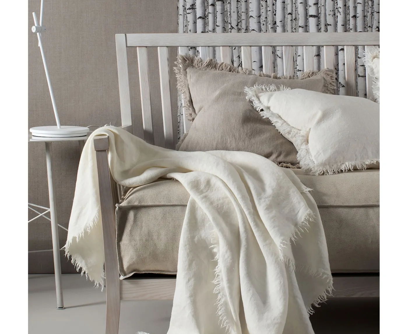 Himla Merlin Kuddfodral Linne Offwhite 50x50