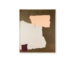 HKliving Abstract Tavla Mustard/Nude 100x120