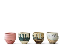 HKliving Artist Ceramics Kaffekopp 4-pack