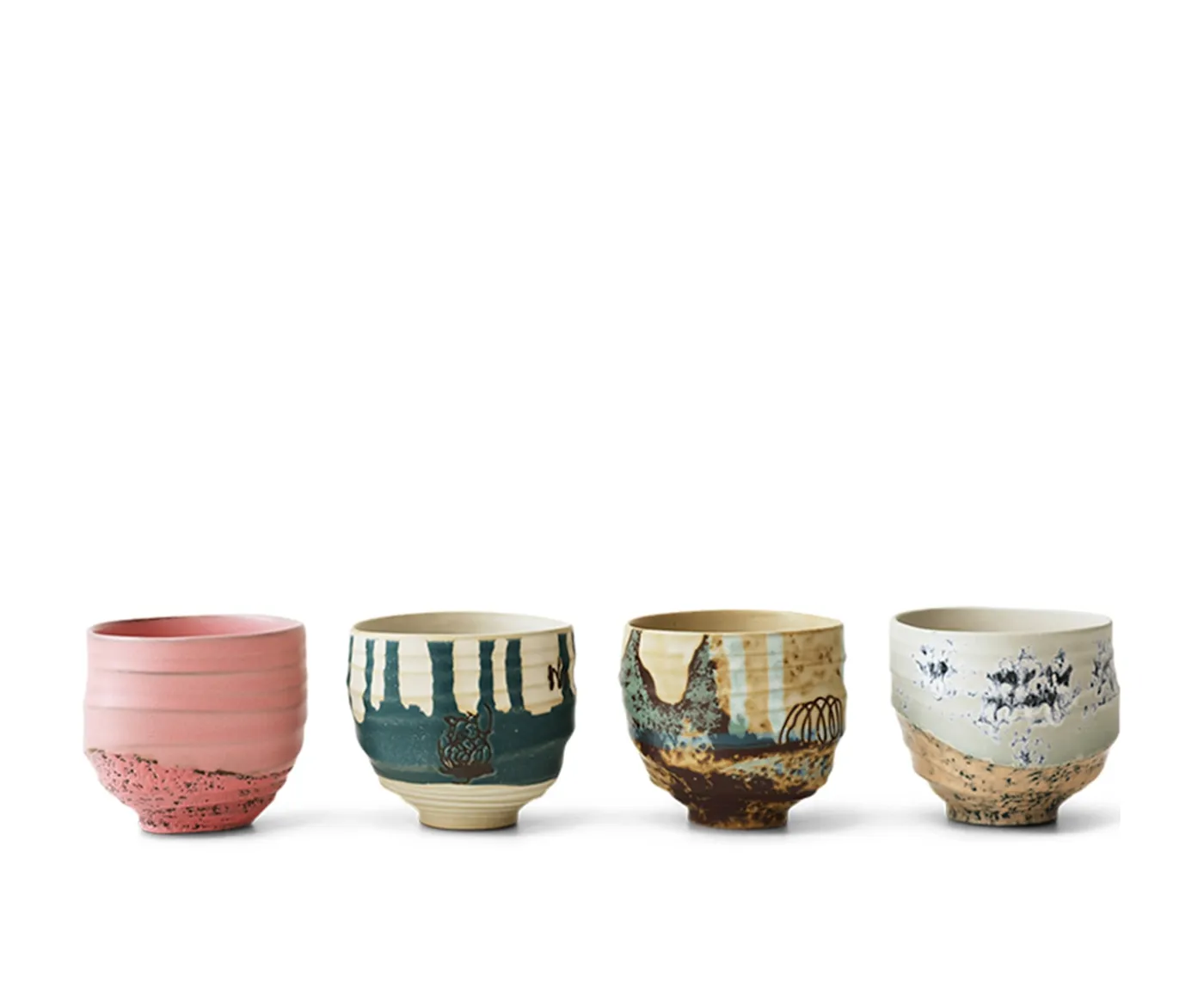 HKliving Artist Ceramics Kaffekopp 4-pack