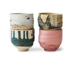 HKliving Artist Ceramics Kaffekopp 4-pack