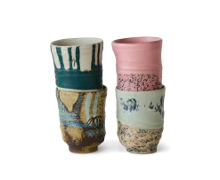 HKliving Artist Ceramics Kaffemugg 4-pack