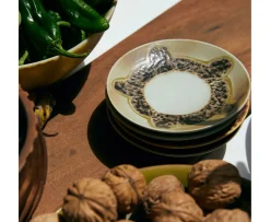HKliving 70s Ceramics Assiett Ocean 4-pack