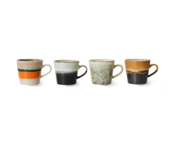 HKliving 70s Ceramics Cappuccinokopp Verve 4-pack