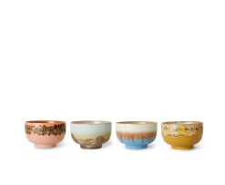 HKliving 70s Ceramics Skål Seabreeze 4-pack