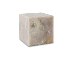 HKliving Block Sidobord Pink Onyx 35x35
