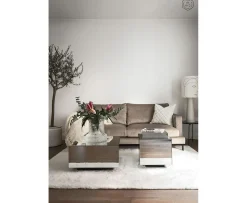 HKliving Block Spegelbord Klar 60cm