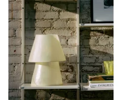 HKliving Glassfiber Bordslampa Off White 35cm