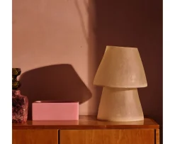 HKliving Glassfiber Bordslampa Pink 27cm