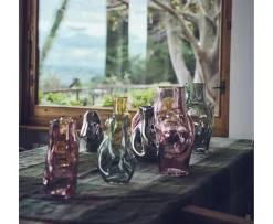 HKliving Gleam Vas Glas Olive 22cm