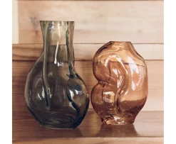 HKliving Gleam Vas Glas Olive 32cm