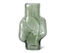 HKliving Gleam Vas Glas Olive 32cm
