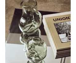 HKliving Gleam Vas Glas Olive 18 cm