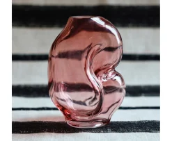 HKliving Gleam Vas Glas Rose 18cm