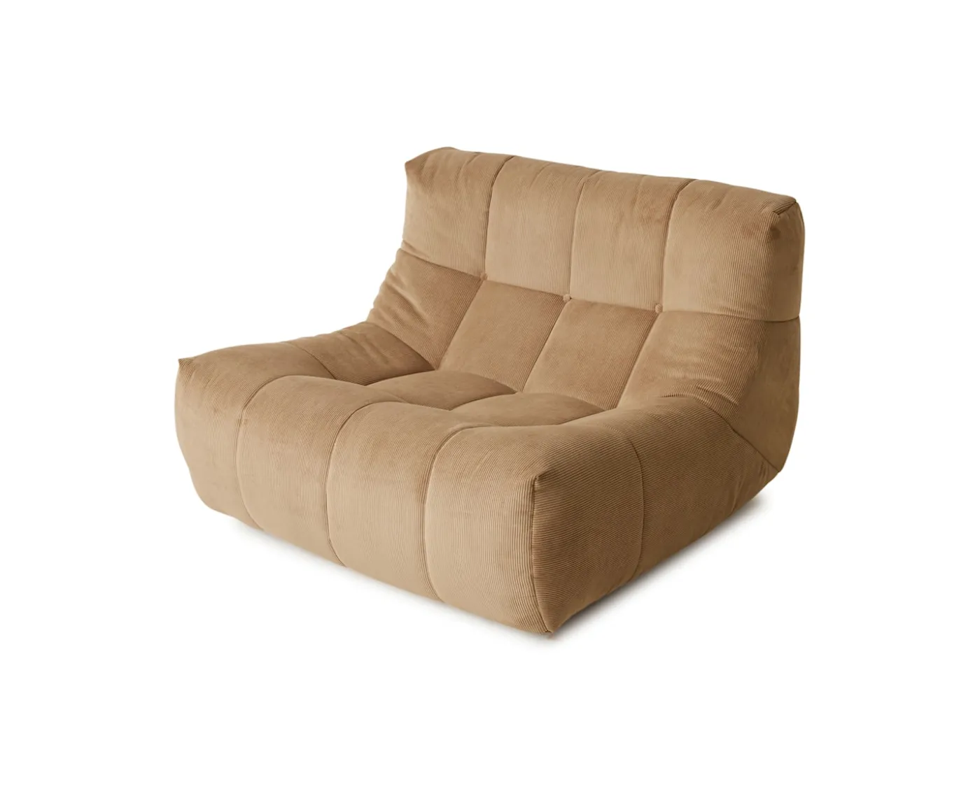 HKliving Lazy Lounge Fåtölj Corduroy Rib Brown