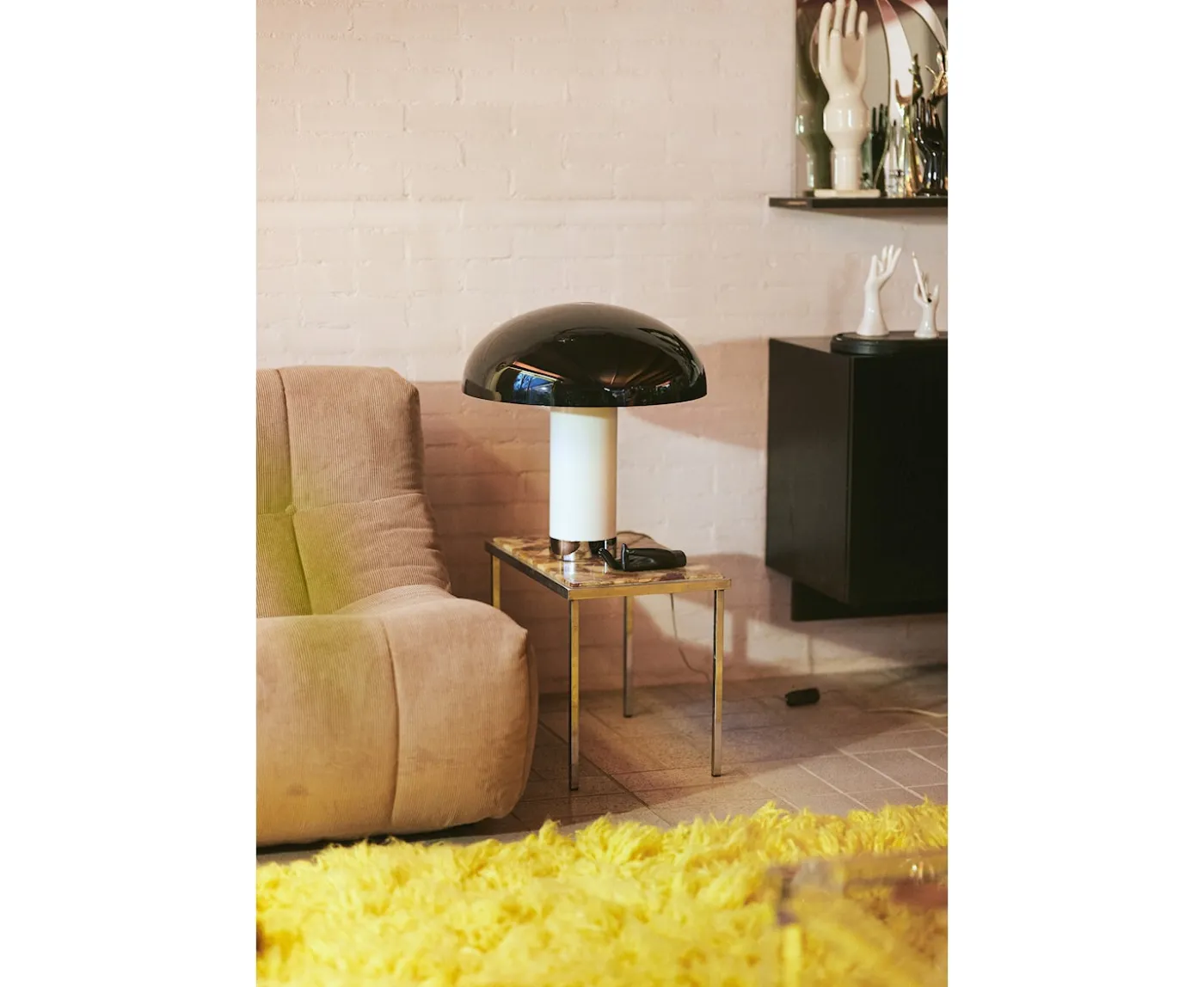 HKliving Lazy Lounge Fåtölj Corduroy Rib Brown