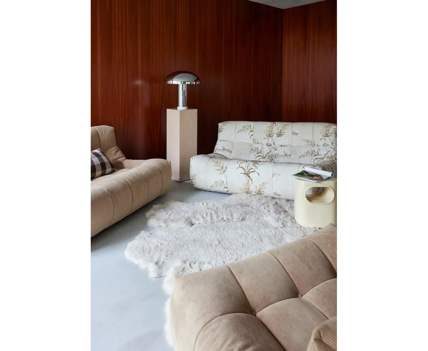 HKliving Lazy Lounge Fåtölj Corduroy Rib Brown