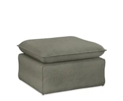 HKliving Nomad Puff Hocker Linen/Army Green