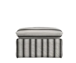 HKliving Nomad Puff Hocker Rocco/Chalkstripe