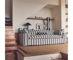 HKliving Nomad Soffa Rocco/Chalkstripe 244cm