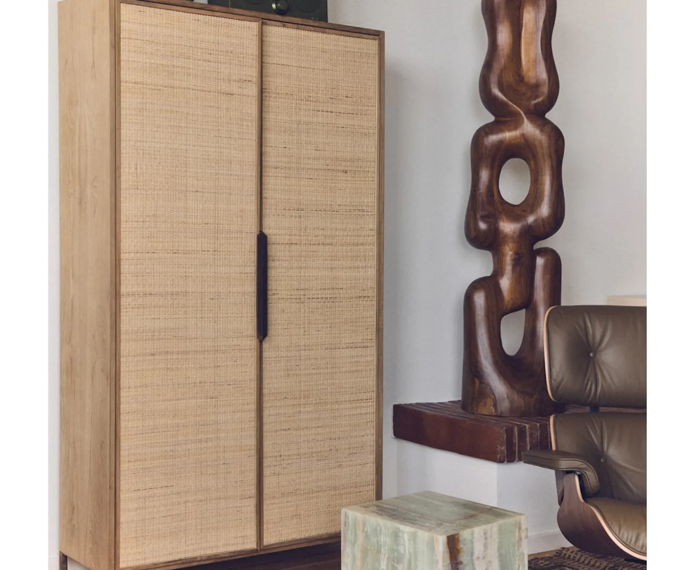 HKliving Pioneer Skåp Rattan 100x180