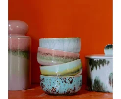 HKliving 70s Ceramics Dessertskål Impression 4-pack