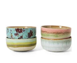 HKliving 70s Ceramics Dessertskål Impression 4-pack