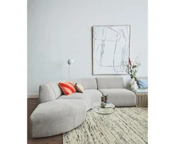 HKliving Slatted Bänk Sand 96cm