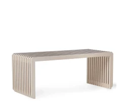 HKliving Slatted Bänk Sand 96cm