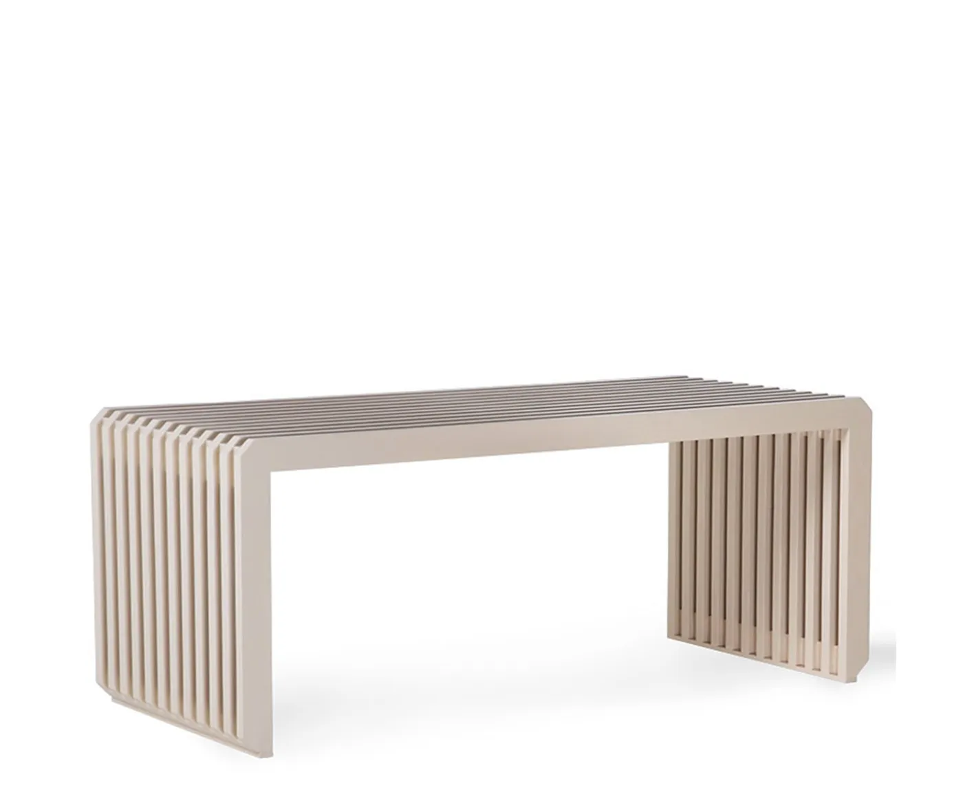 HKliving Slatted Bänk Sand 96cm
