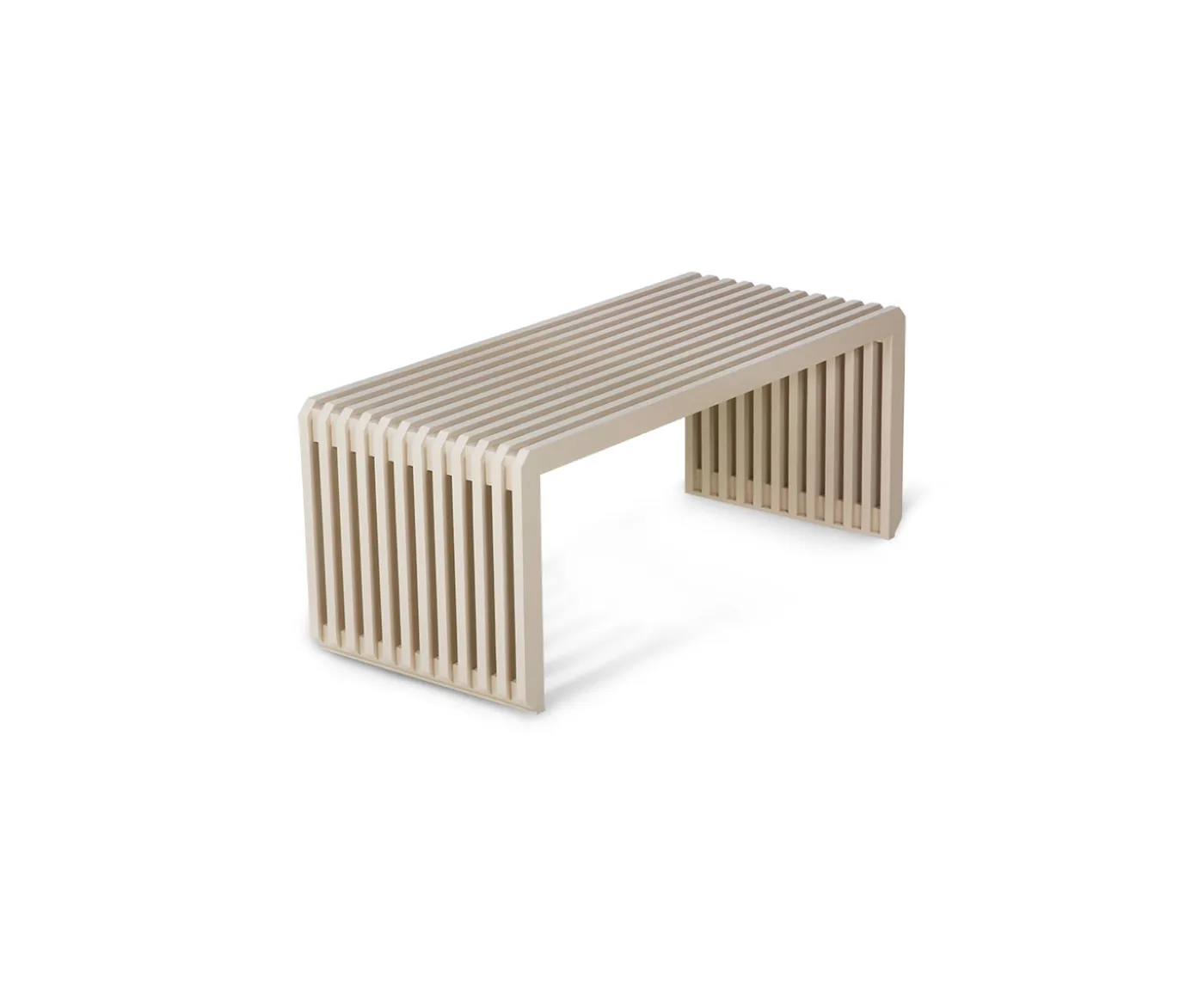 HKliving Slatted Bänk Sand 96cm