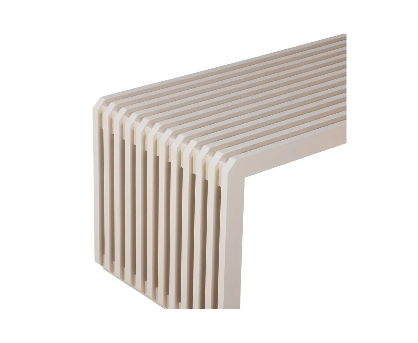 HKliving Slatted Bänk Sand 96cm
