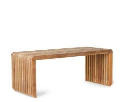 HKliving Slatted Bänk Teak 96cm