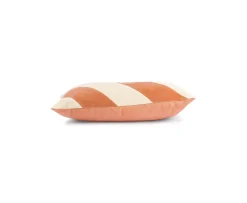 HKliving Striped Prydnadskudde Sammet Peach/Cream 40x60