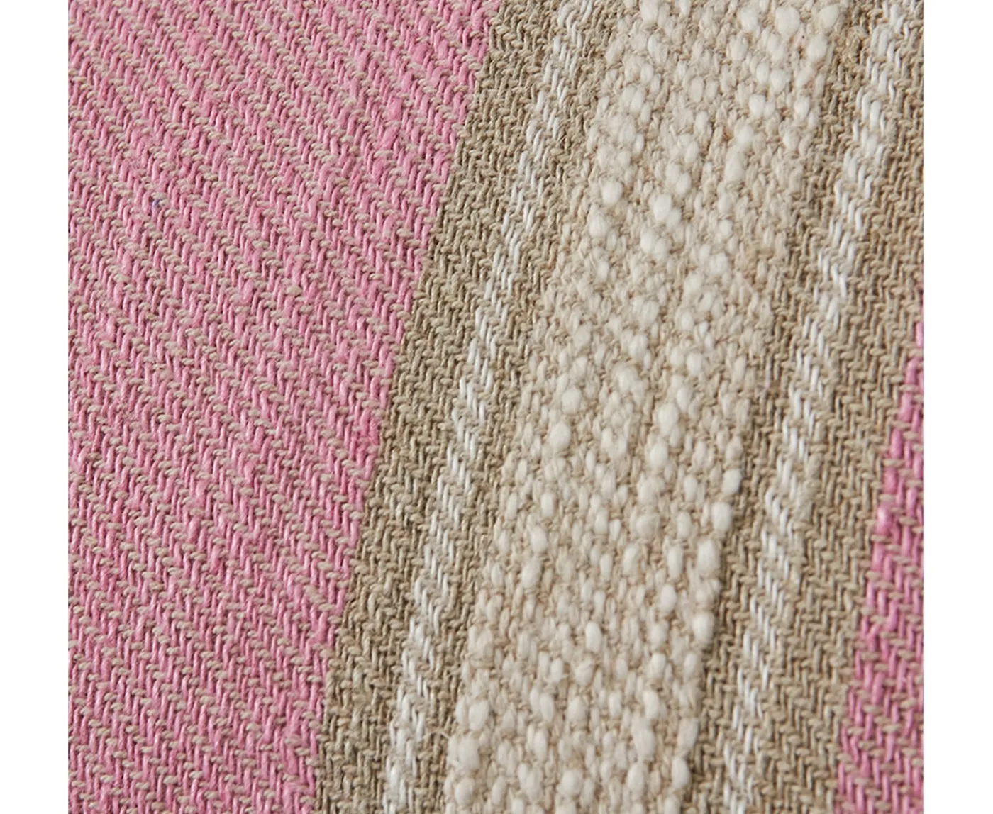 HKliving Woven Prydnadskudde Striped Blush 60x40