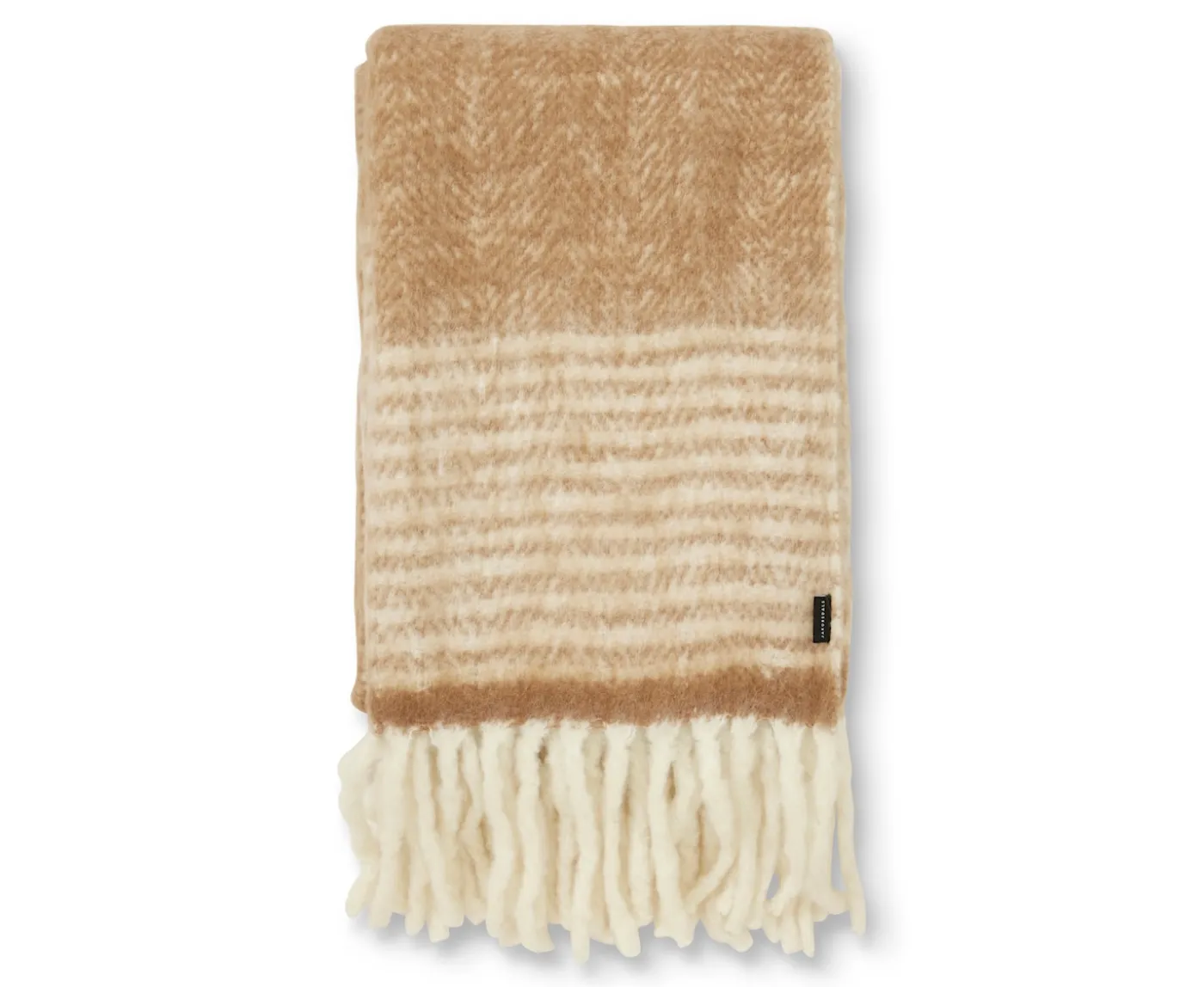 Jakobsdals Almond Mohair Pläd Beige 130x170