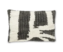 Jakobsdals Yulia Kuddfodral Jute Svart/Vit 40x60
