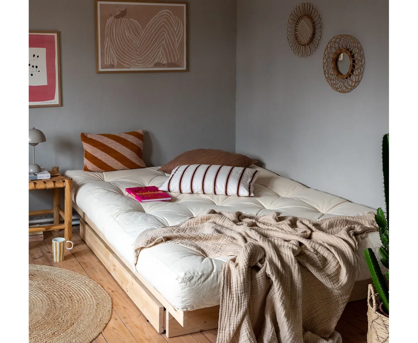 Karup Design Kanso Sängram inkl 2 Lådor Natur 160cm