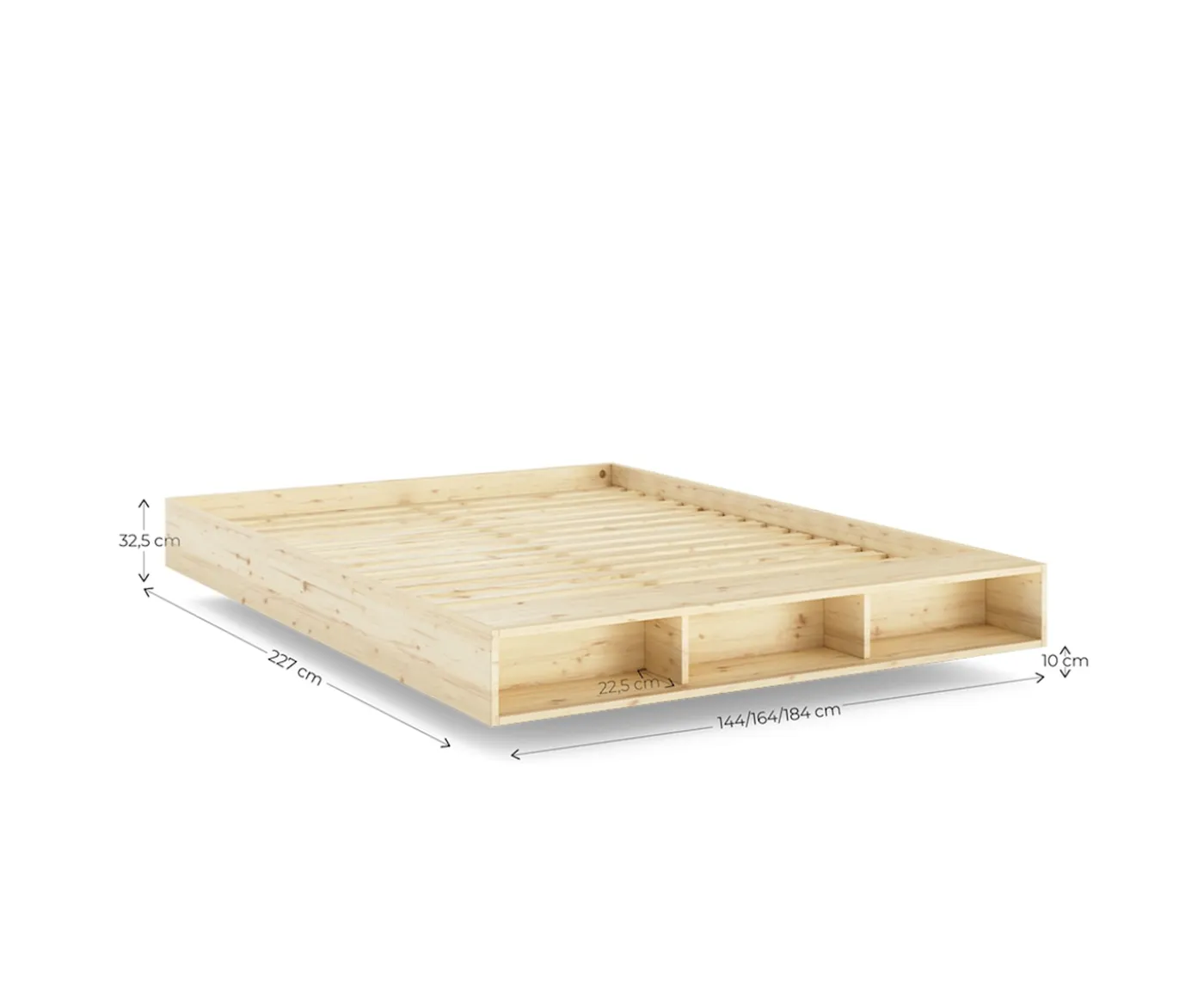 Karup Design Merge Sängram Natur 160x200