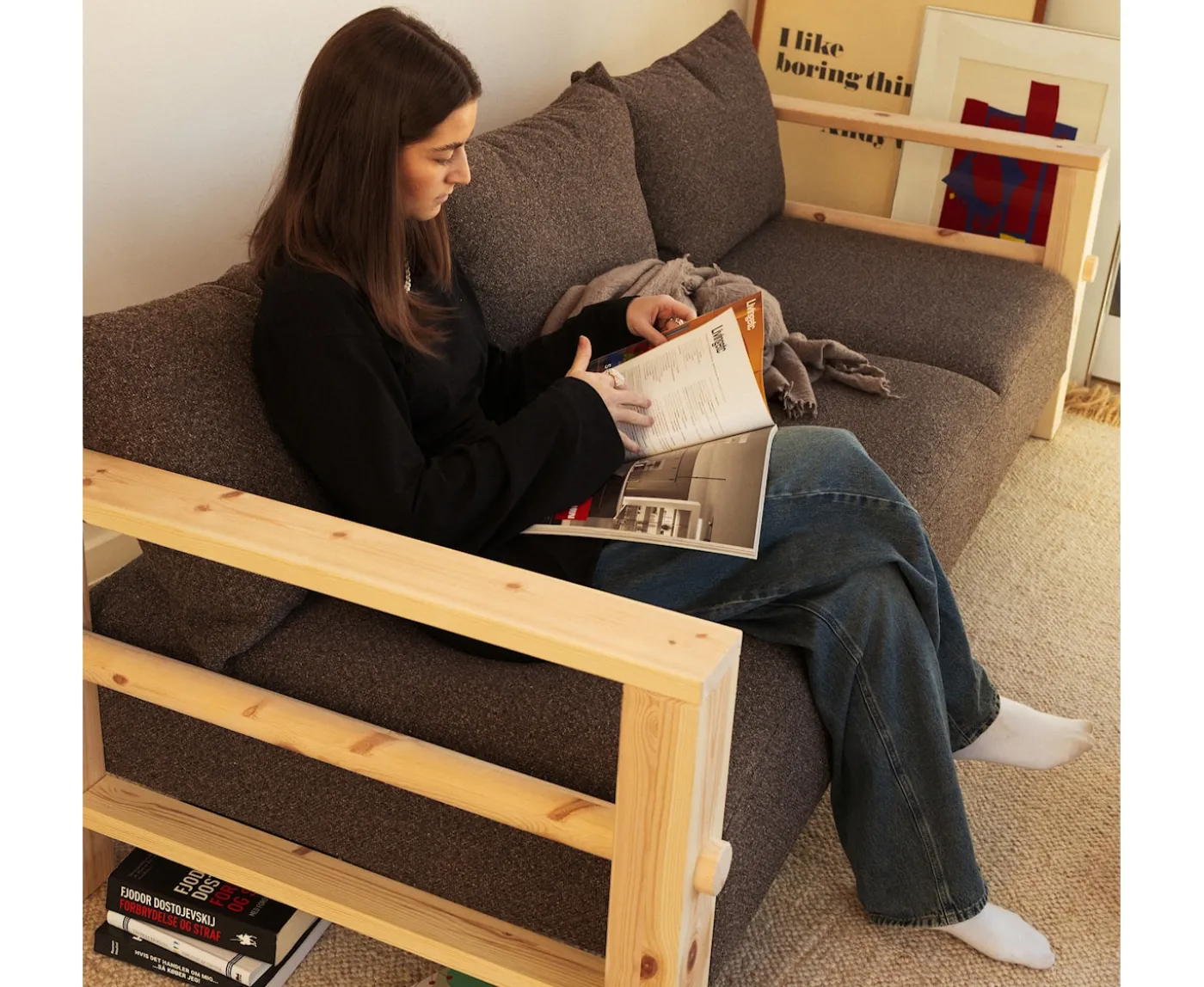 Karup Design Bare Bäddsoffa Raw/Mellow Brown