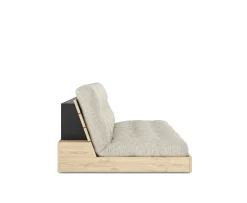 Karup Design Base Bäddsoffa Clear Lacquered/Soft Chalk 196cm