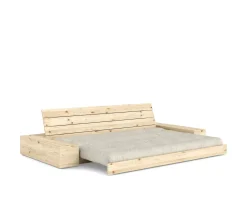 Karup Design Base Sidebox Bäddsoffa Clear Lacquered/Soft Chalk