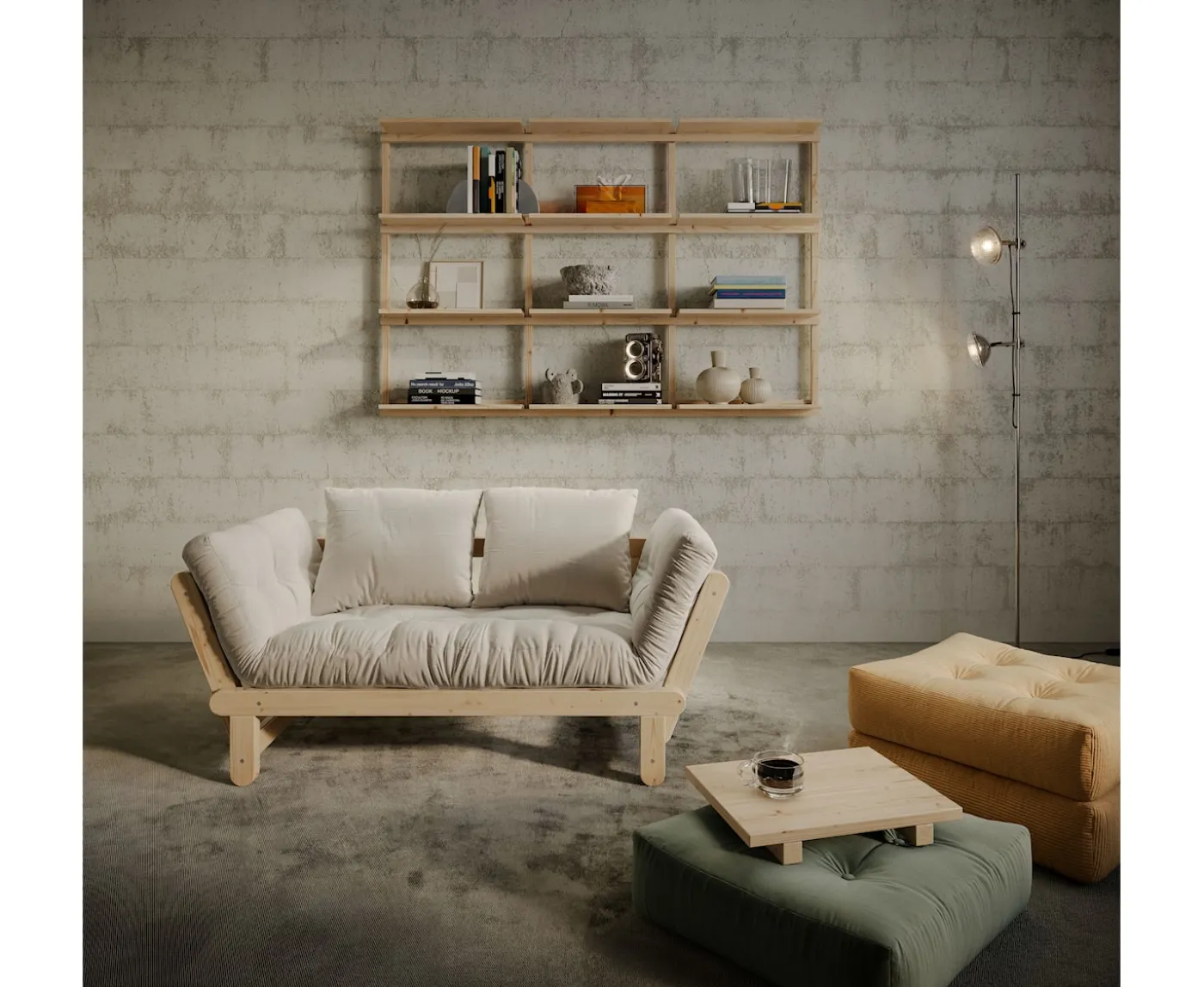Karup Design Beat Bäddsoffa Natur/Beige 200cm