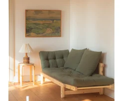 Karup Design Beat Bäddsoffa Natur/Olive Green 200cm