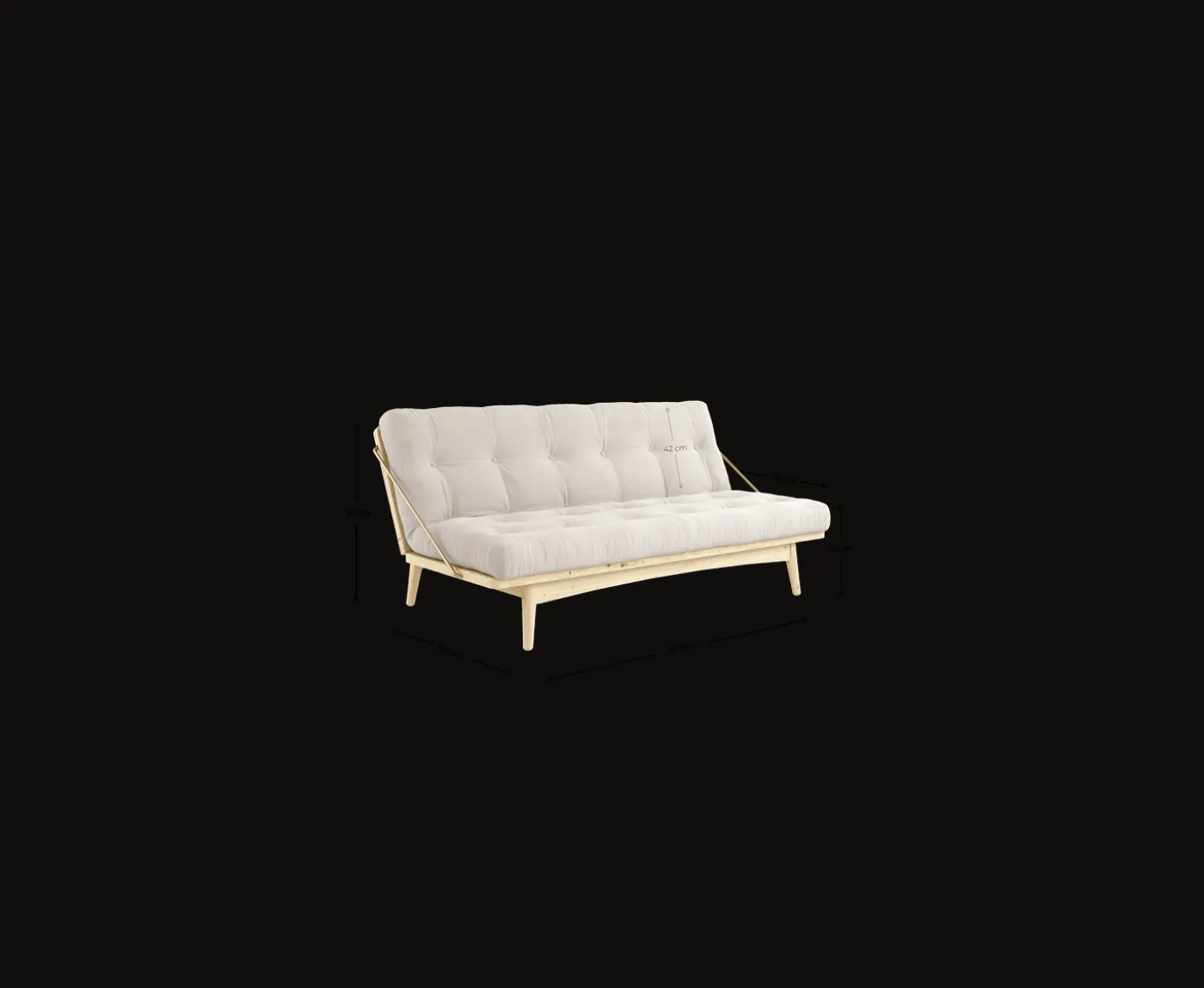 Karup Design Folk Bäddsoffa Natur/Petrol Blue 190cm