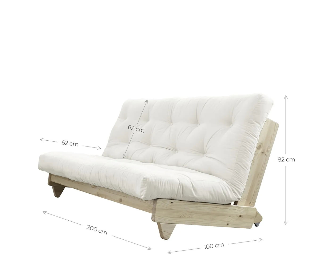 Karup Design Fresh Bäddsoffa Natur/Mocca 200cm