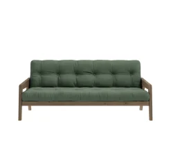 Karup Design Grab Bäddsoffa Brun/Olive Green 204cm