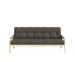 Karup Design Grab Bäddsoffa Clear Lacquered/Mellow Brown 204cm